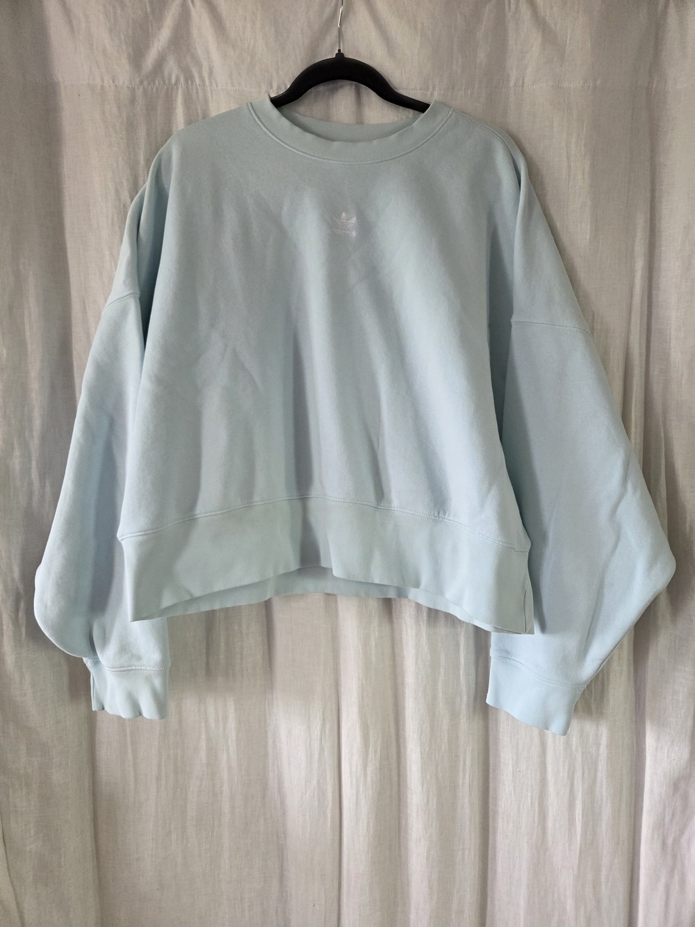 Adidas |  Light Blue Women's Crewneck Sweatshirt